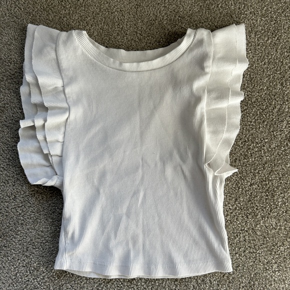 Zara Tops Zara White Ruffle Top Poshmark